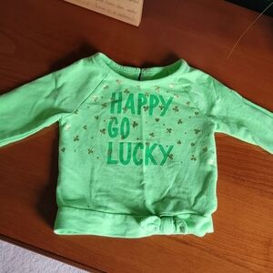 Green 'Happy Go Lucky' Toddler Sweatshirt